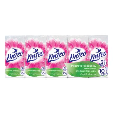 Linteo pap�rov� kapesn�ky 10x10ks, b�l�, 3-vrstv� Linteo pap�rov� kapesn�ky 10x10ks, b�l�, 3-vrstv�